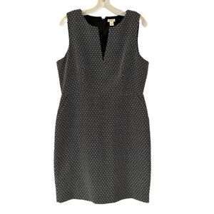 Women’s J. Crew Elegant Black and White Sleeveless Dress - Size 12 - NWOT